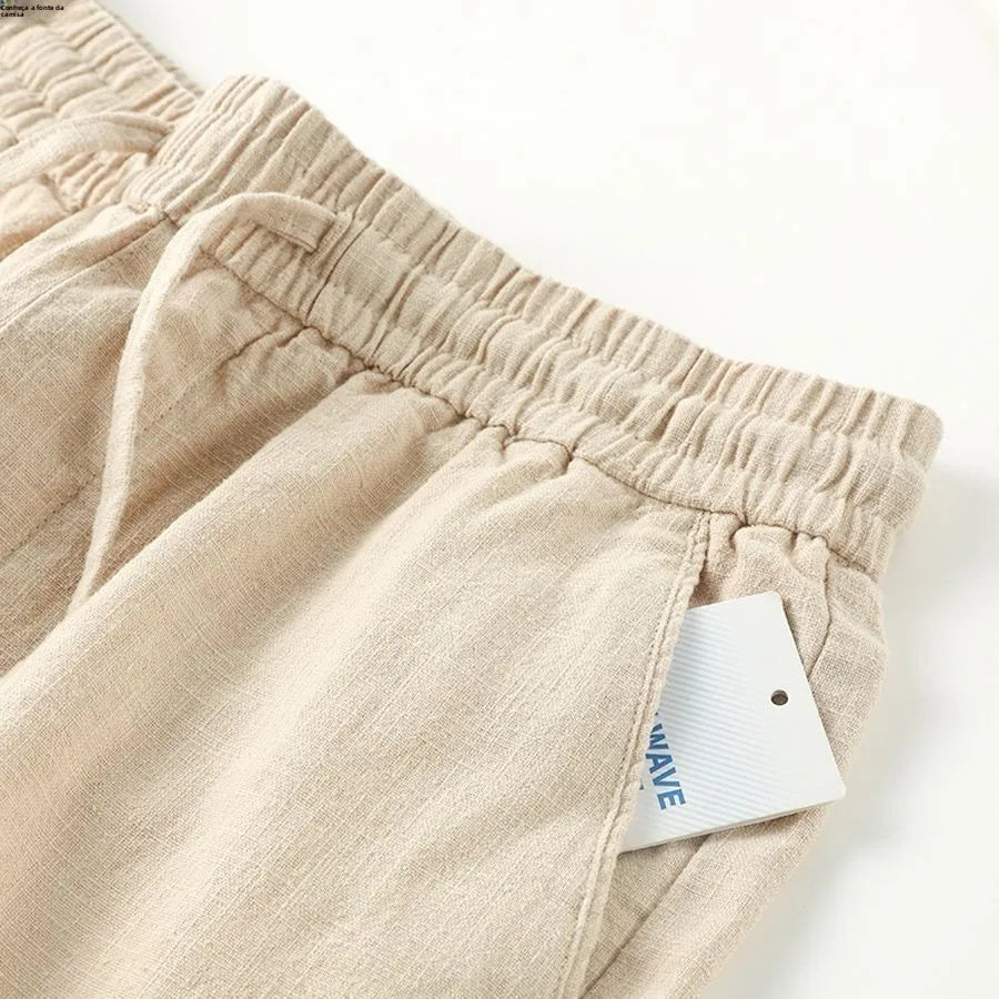 Calça Reta Toque de Linho – Leve e Respirável