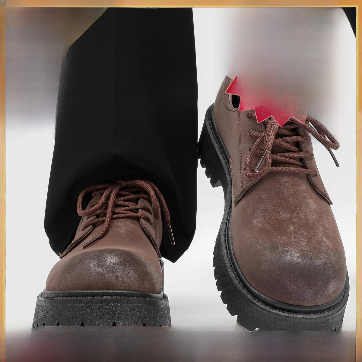 Work Boot Solado Grosso – Estilo Retrô Americano