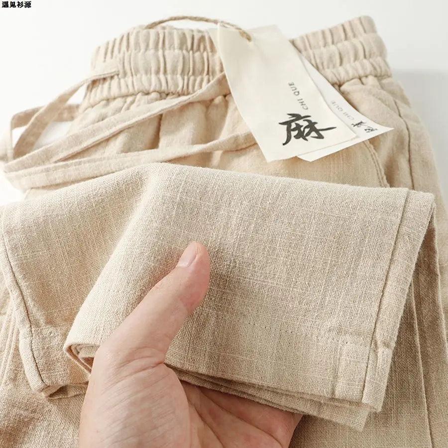 Calça Reta Toque de Linho – Leve e Respirável