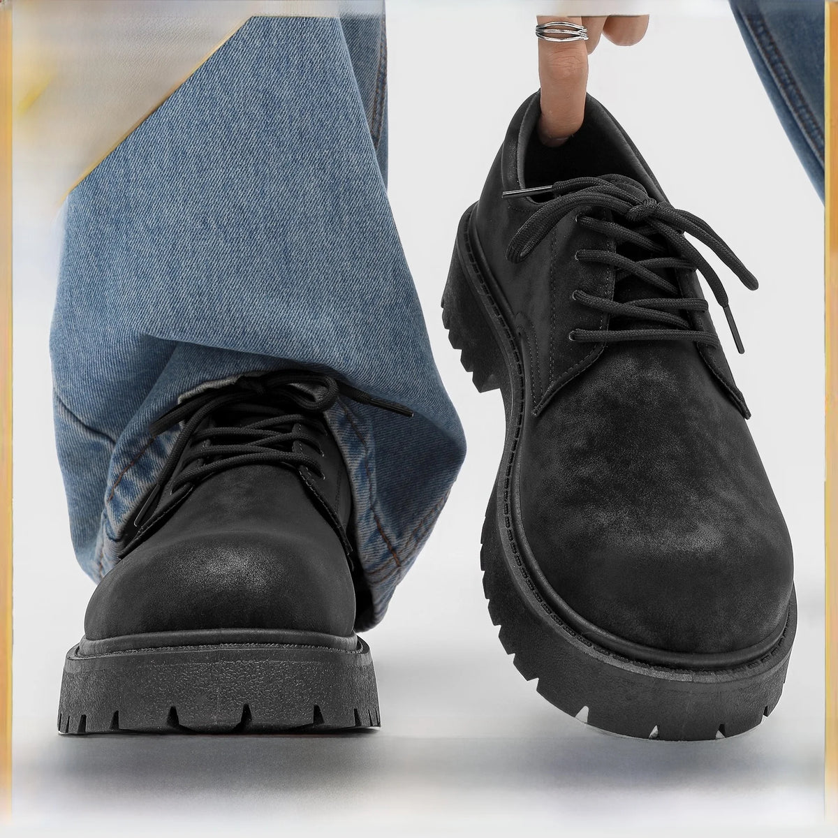 Work Boot Solado Grosso – Estilo Retrô Americano